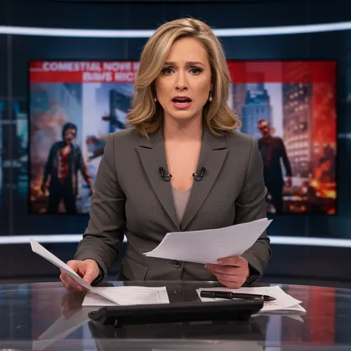 News Anchor Reports on Zombie Crisis