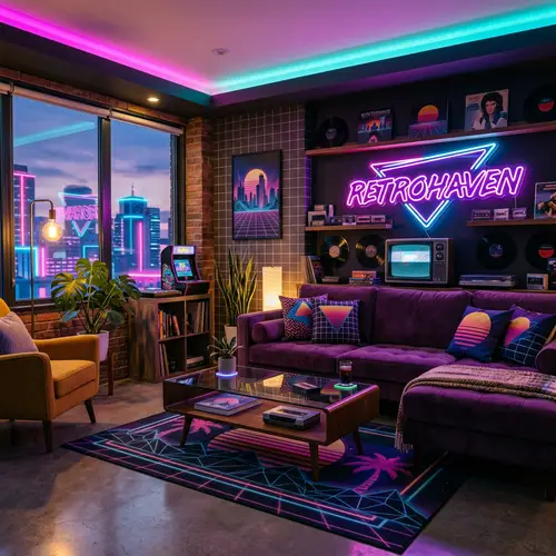 Stylish Retrowave Living Room Design Ideas
