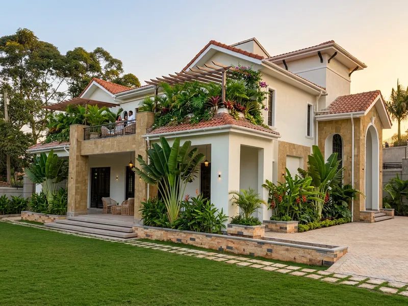 Modern Town Villa with Tropical Gardens Modern Town Villa with Tropical Gardens