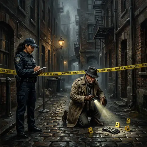 Mystery Detective Investigation | City Alley Scene