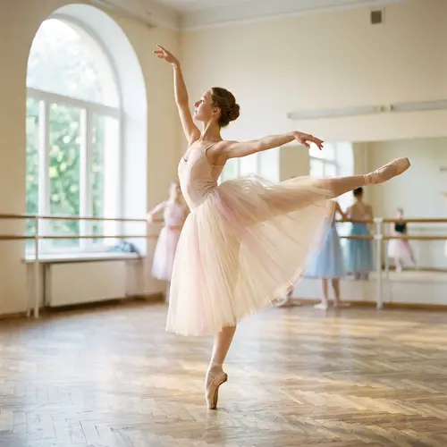 Elegant Ballet Dancer in Sunlit Studio | Dance Photography