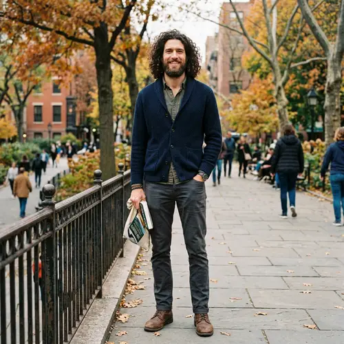 Tall Man with Curly Hair