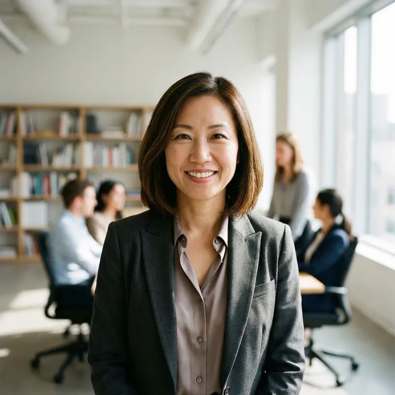 Real Asian Office Lady Portrait