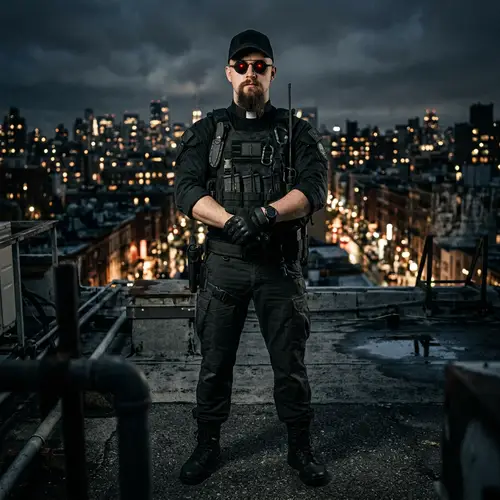 Mysterious Young Man in Tactical Priest Attire