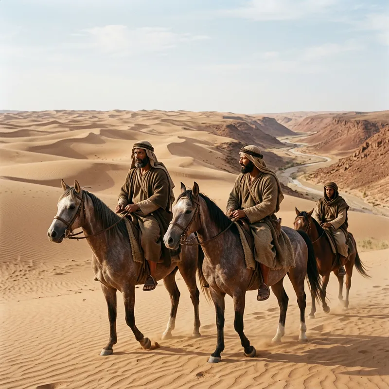 Men on Horseback in the Pre-Islamic Desert