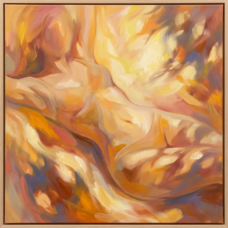 Abstract Nude Sunbathing Art | Vibrant Hues & Sensations