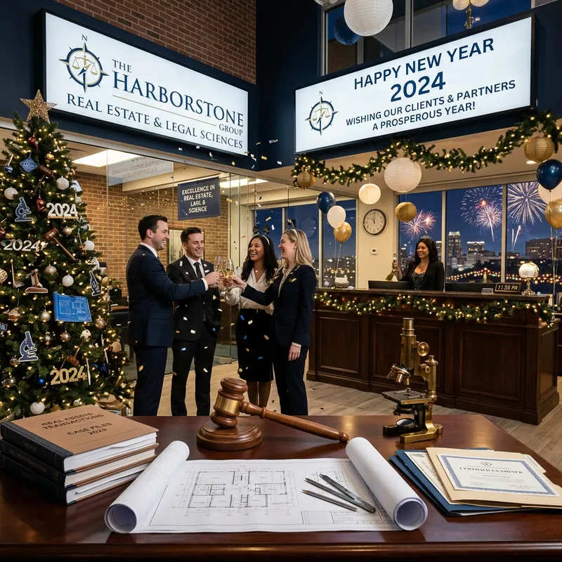 Real Estate Examination, Legal Representation & Science - New Year Imagery