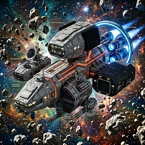 Project CHAMELEON: Modular Sci-Fi Ship Overview