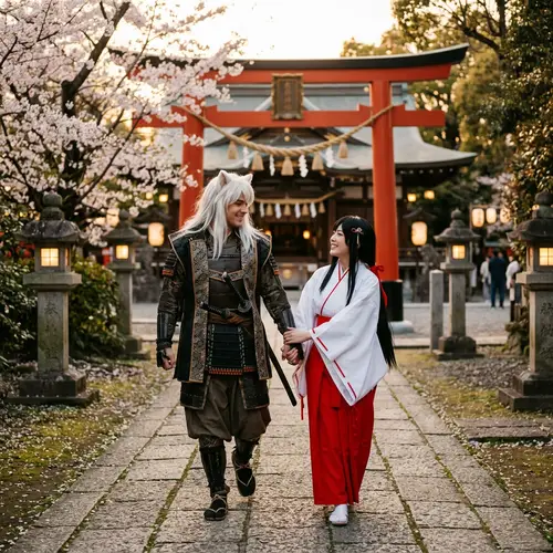 Inuyasha & Kikyo Romantic Walk | Shrine Maiden & Dog Demon