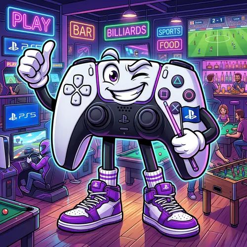 Fun Video Game Controller Mascot for Arcade Website