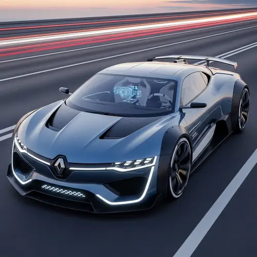 Futuristic Renault Super Cinque Sports Car