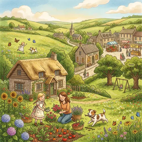 Sophie's Small Town Adventures: A Story of Happiness and Simplicity