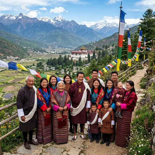 Traditional Bhutanese Attire: Colorful Kiras and Ghos