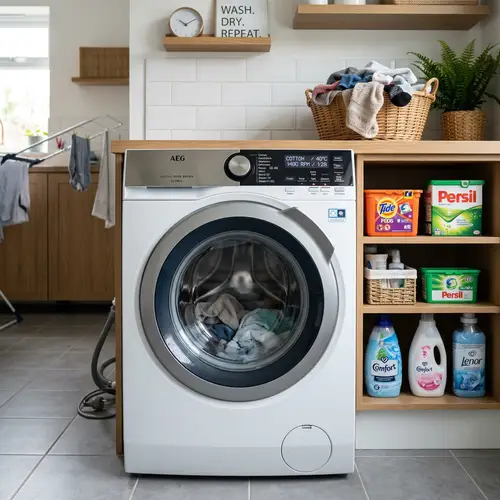 Modern Front-Load Washing Machine | Efficient Laundry Appliance