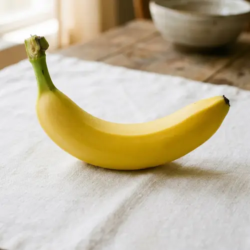 Fresh Ripe Banana with Smooth Yellow Peel