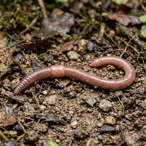 Detailed Earthworm: Cylindrical Shape & Ring-like Segments