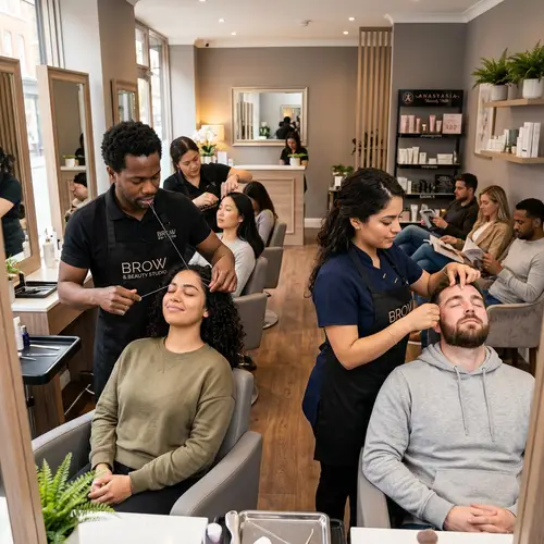 Professional Eyebrow Threading at Multicultural Beauty Salon