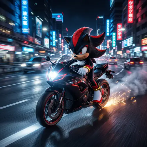 Sonic Wich: Black and Red Motorcycle Adventure