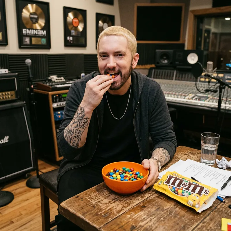 Eminem Enjoying M&Ms - Iconic Moments