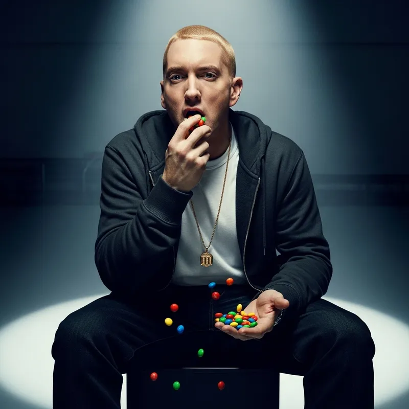 Eminem Enjoying M&Ms - Iconic Moments