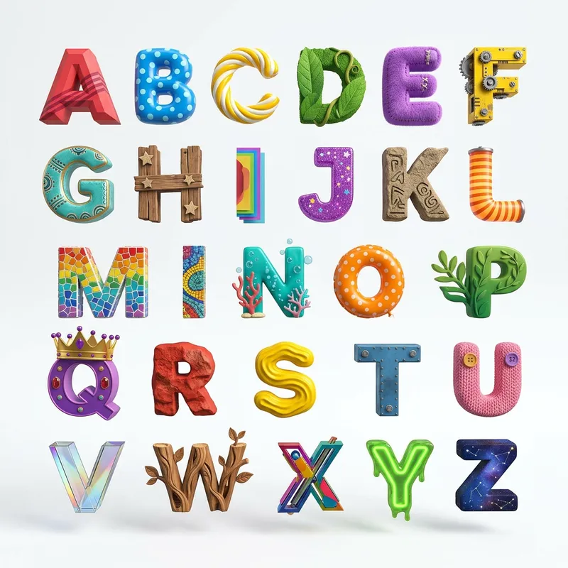 3D Alphabet - Whimsical & Artistic Letters | Visualize A-Z
