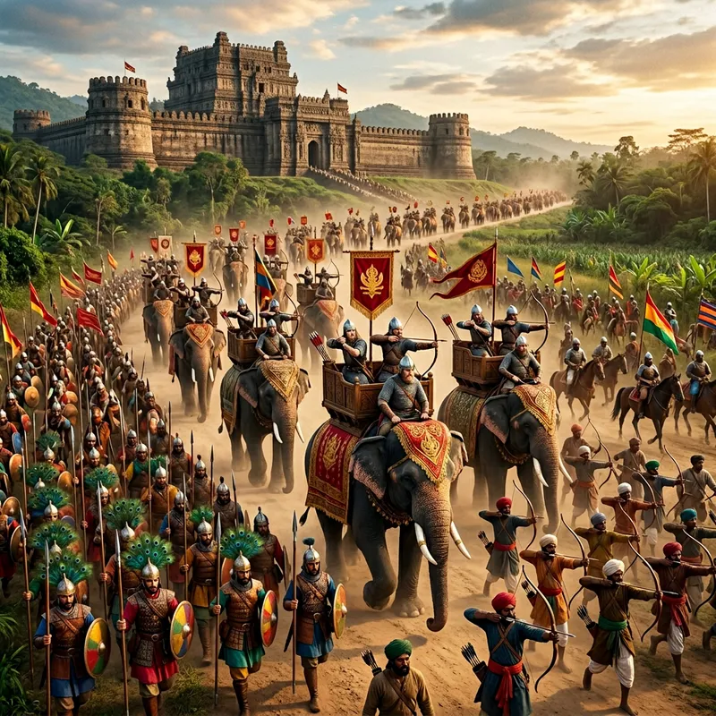 Majestic Srivijaya Empire March: Archers, Spearmen, Elephants