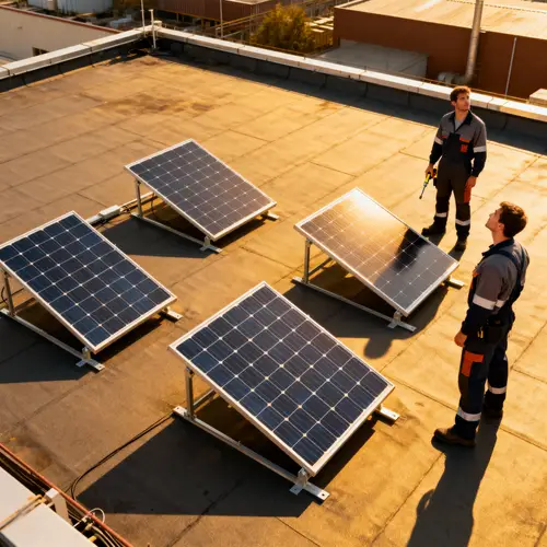 5 Solar Panels Installation Photos with Workers