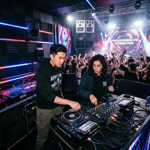 Cutting-Edge DJ Studio - Energetic Music Environment