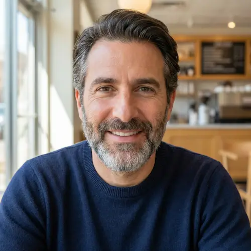 Handsome 49-Year-Old Jewish Man with Greying Hair