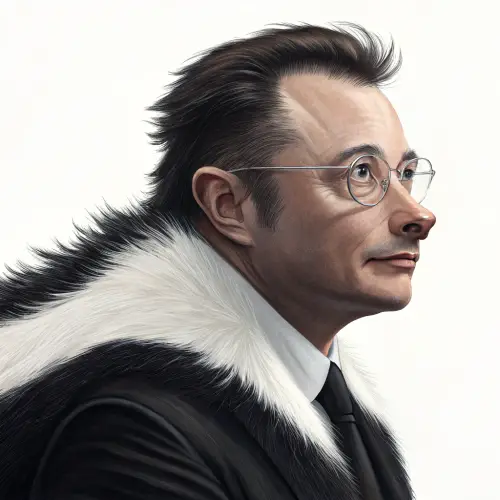 Elon Musk as a Realistic Skunk Artwork