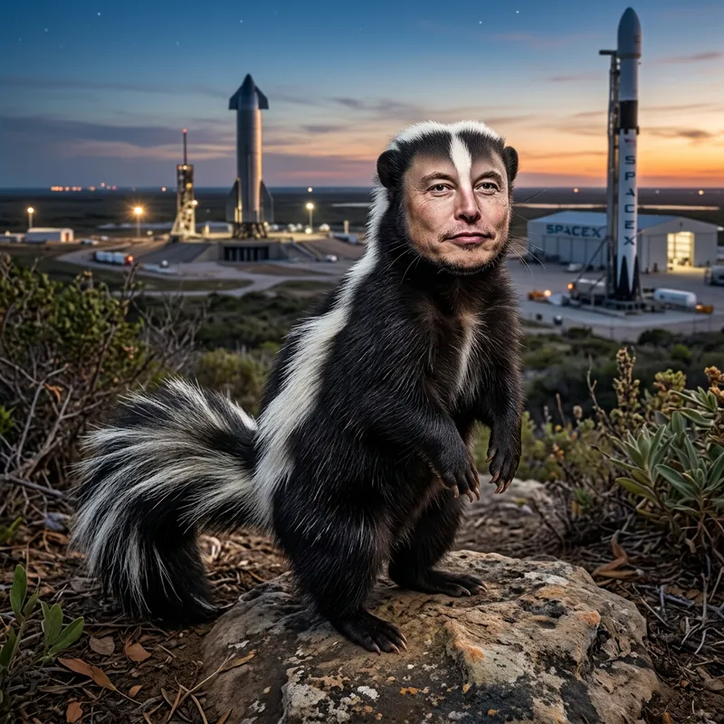 Elon Musk as a Realistic Skunk Artwork Elon Musk as a Realistic Skunk Artwork