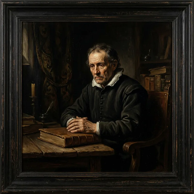 Intriguing Black 17th Century Art Piece