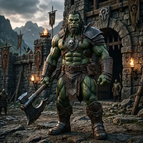 Imposing Orc Warrior - Epic Fantasy Character Art