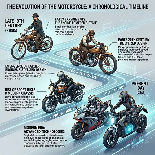 Evolution of Motorcycles: Timeline from 19th Century to Present