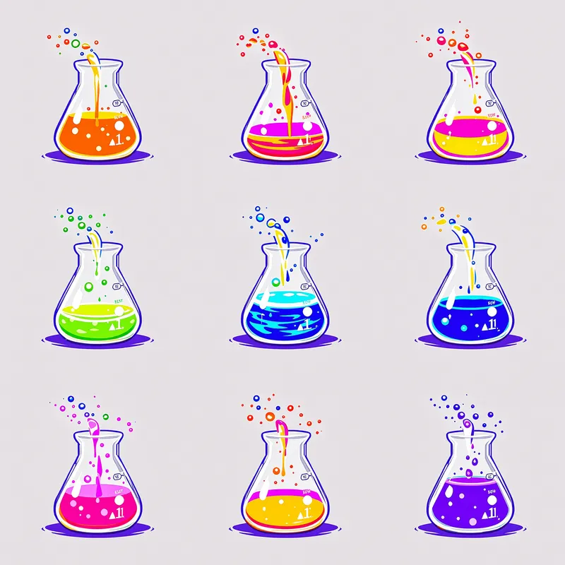 Chemistry Beaker Sprite Sheet - 8 Motion Frames