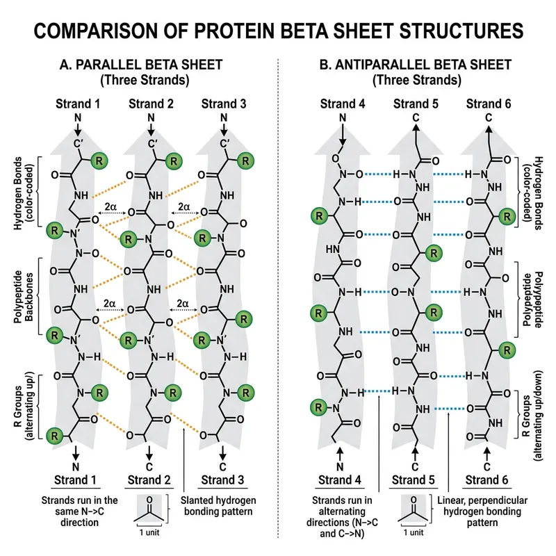 Parallel vs. Antiparallel Beta Sheets: A Comparative Analysis Parallel vs. Antiparallel Beta Sheets: A Comparative Analysis