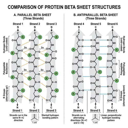 Parallel vs. Antiparallel Beta Sheet Structures
