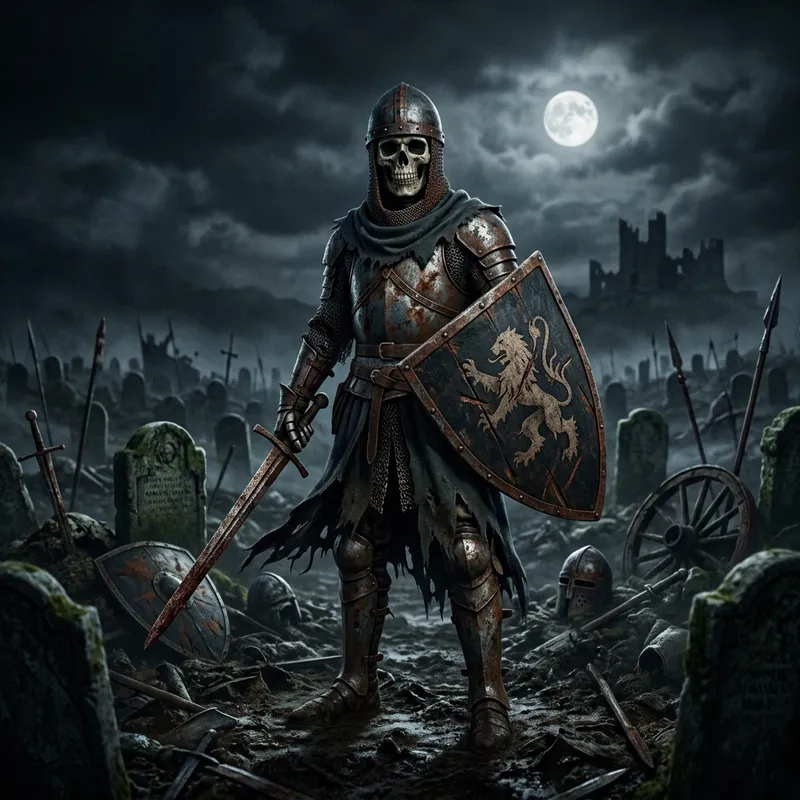 Skeletal Medieval Soldier - Eerie Battlefield Warrior Skeletal Medieval Soldier - Eerie Battlefield Warrior