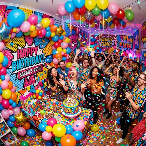 Vibrant Pop-Art Birthday Celebration