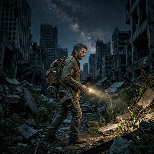 Post-Apocalyptic Joel Miller | Night City Exploration