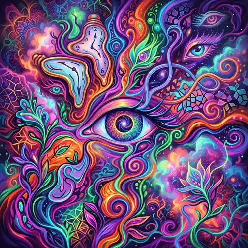 Vibrant & Surreal Psychedelic Art | Dali Inspired Colors