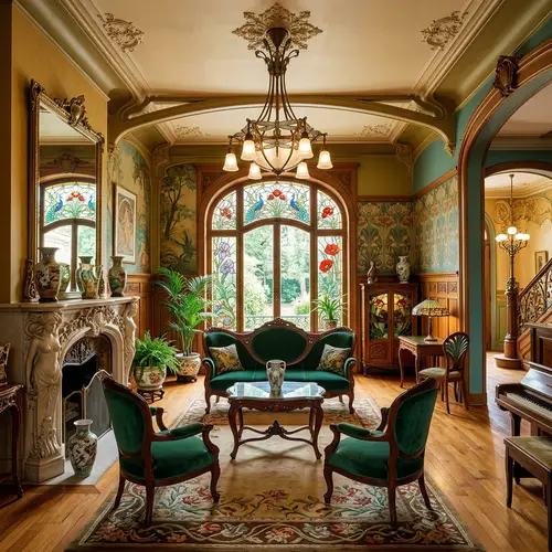 Stunning Art Nouveau Living Room Design Ideas