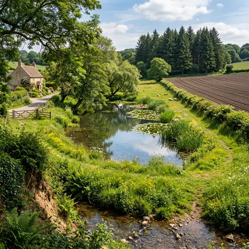 Explore a Serene Meadow with a Crystal Clear Pond