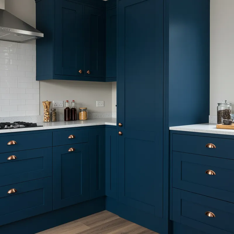 Elegant Dark Blue Cabinet Painting Ideas