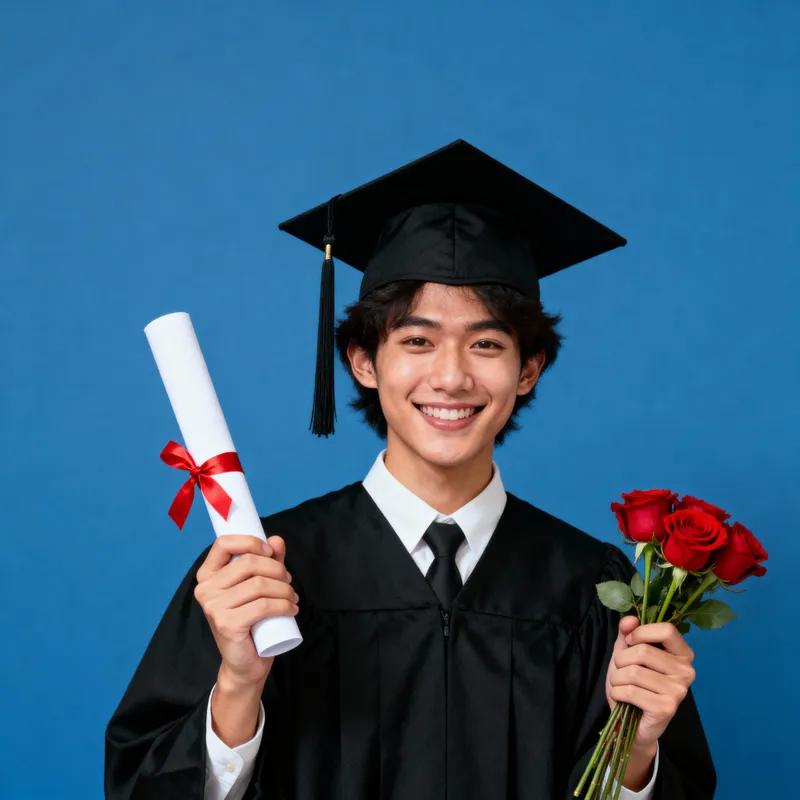Proud Graduate Celebrating Achievement