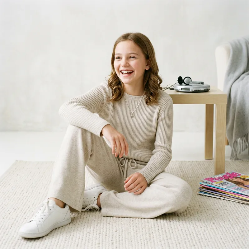 Beautiful Tween Girl in White Underpants | Vintage 2000s Advertisement