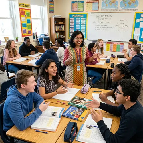 Diverse Classroom Engages in Spoken Language Activities