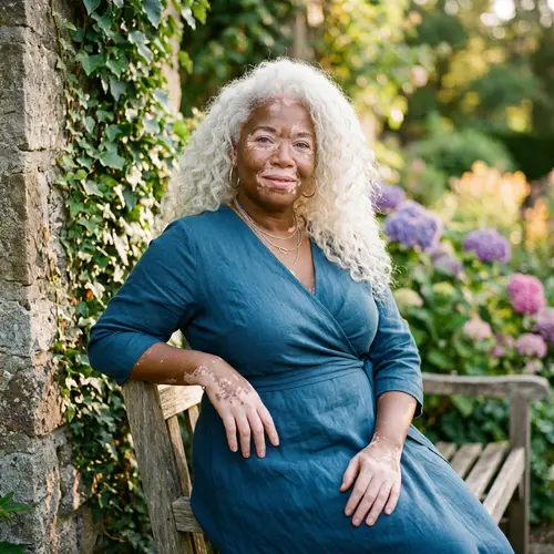 Celebrate Curvy Beauty: Vitiligo and Lavender Eyes
