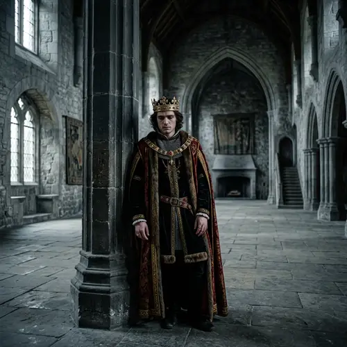 Melancholic Prince in Empty Castle Hall | Royal Sorrow