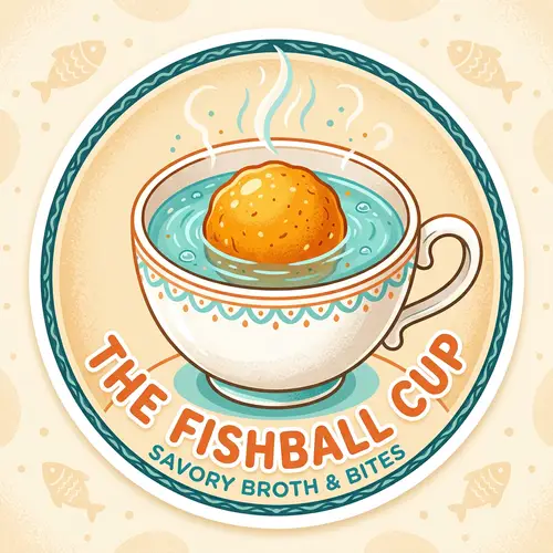 Imaginative Fishball Cup Logo Design | Logo Designers